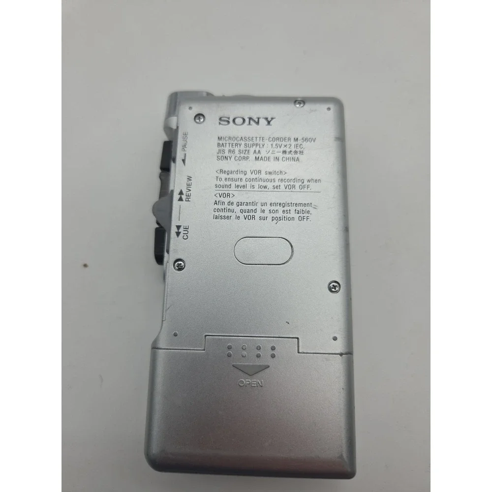 Sony M-560V MicroCassette Voice Recorder Clear Voice Plus ~FOR RERAIR or PARTS~